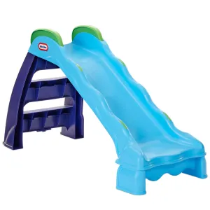 2-in-1 Indoor-Outdoor Slide with Water Spraying Jets, Foldable Design for Easy Storage