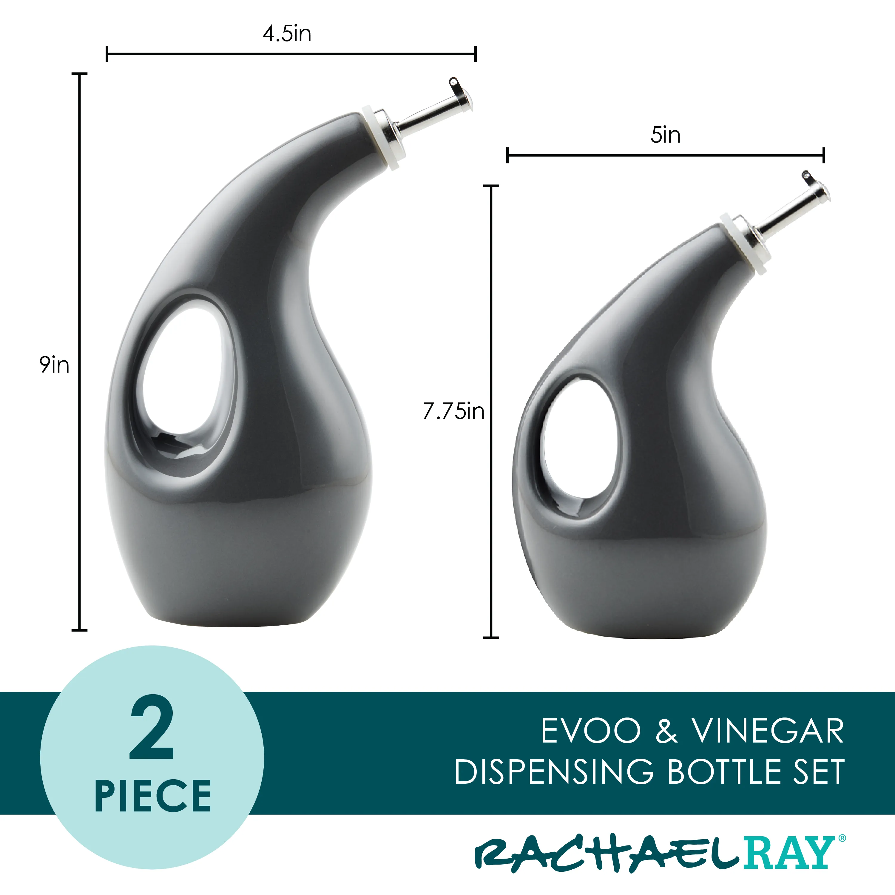 2-Piece EVOO and Vinegar Bottle Set