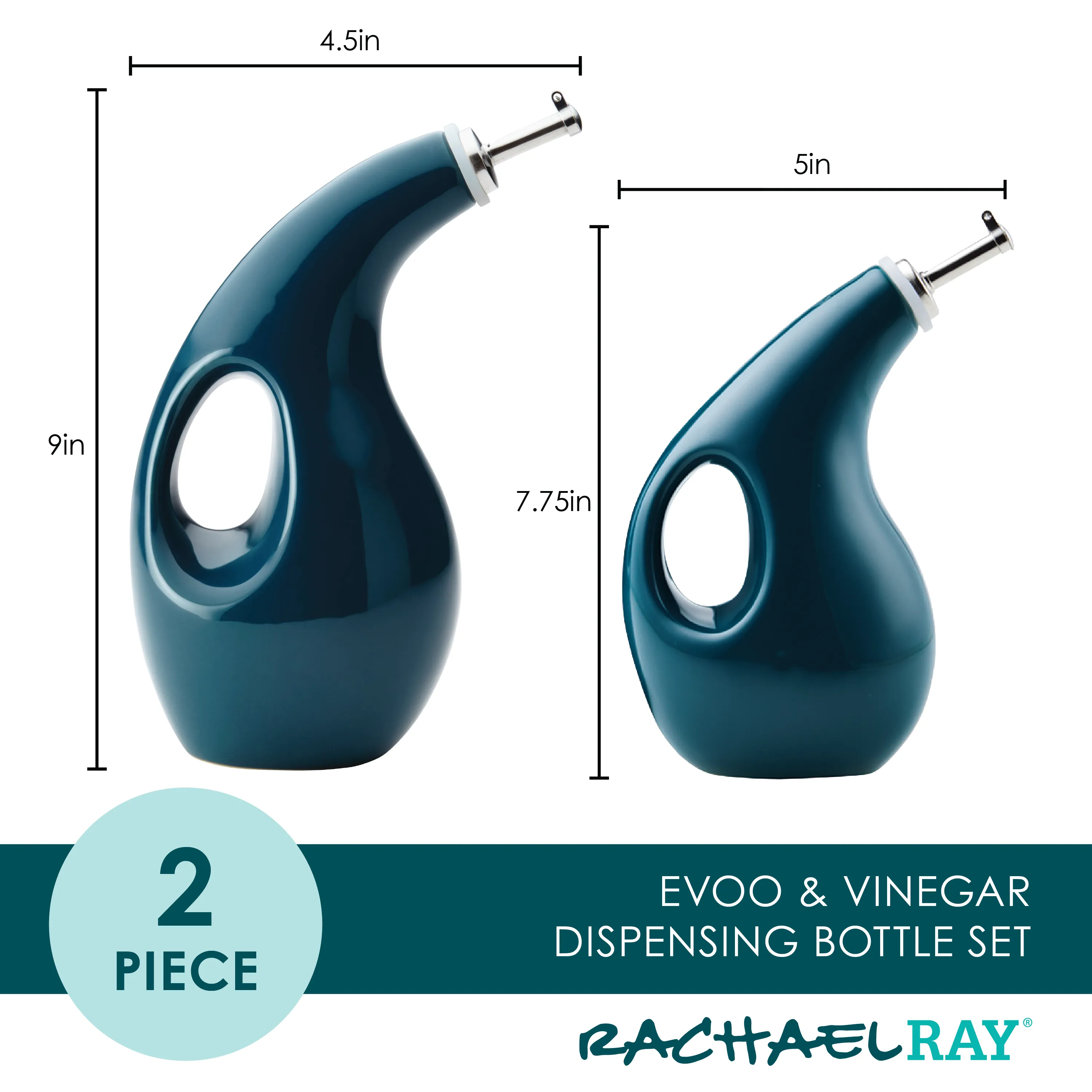 2-Piece EVOO and Vinegar Bottle Set