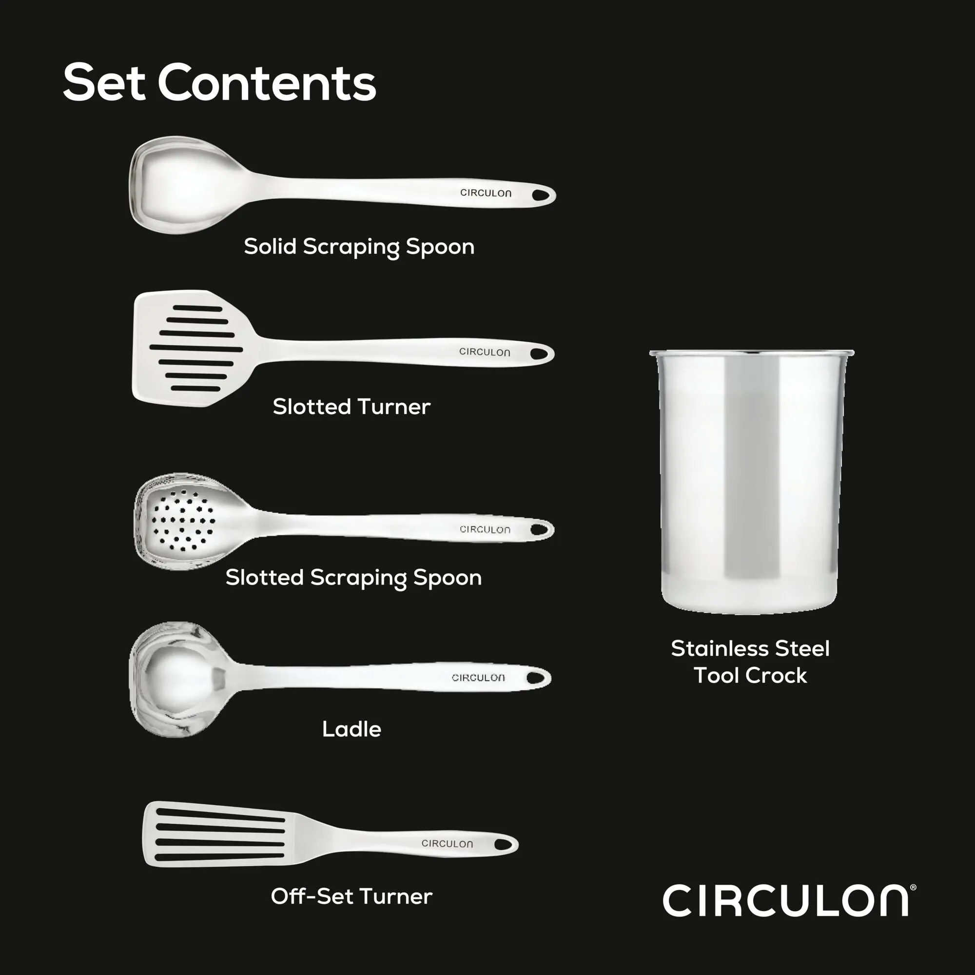 6-Piece Tool and Crock Set