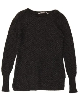 ATHLETA Womens Oversized Boat Neck Jumper Sweater UK 6 XS Grey Polyester
