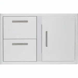 Blaze 32" Stainless Steel Soft Close Access Door & Double Drawer Combo