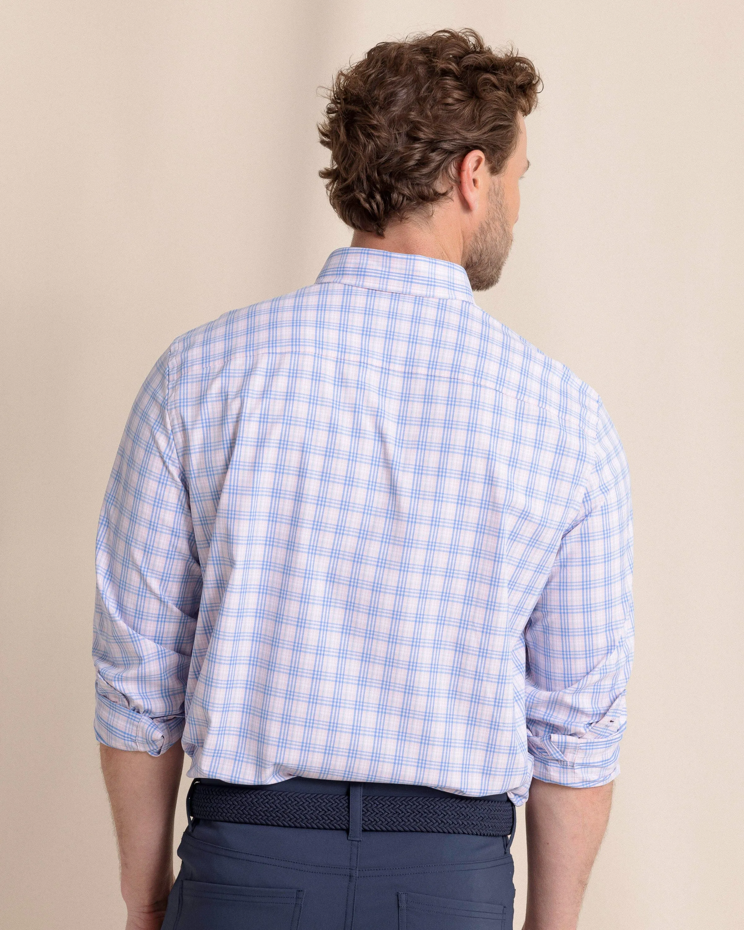 Burkes Beach Plaid Intercoastal Long Sleeve Sport Shirt