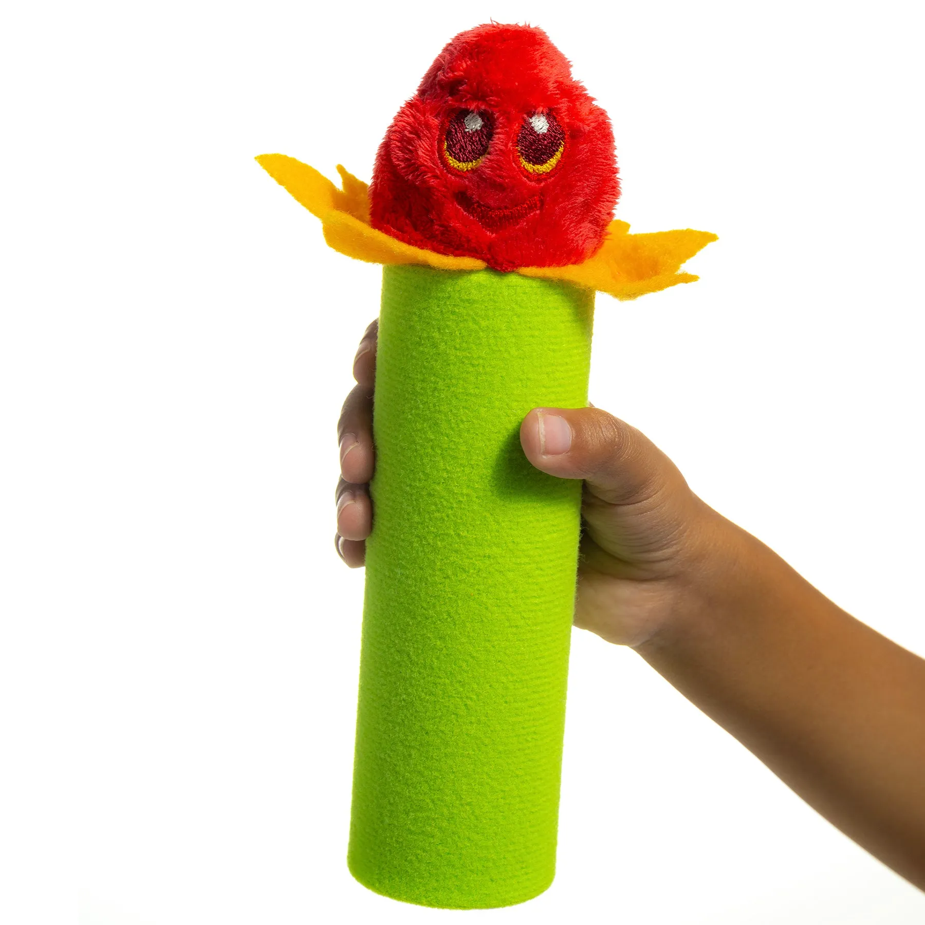 Calm Caterpillar Bloomie: Dual-Sided Flower & Candle Breathing Toy
