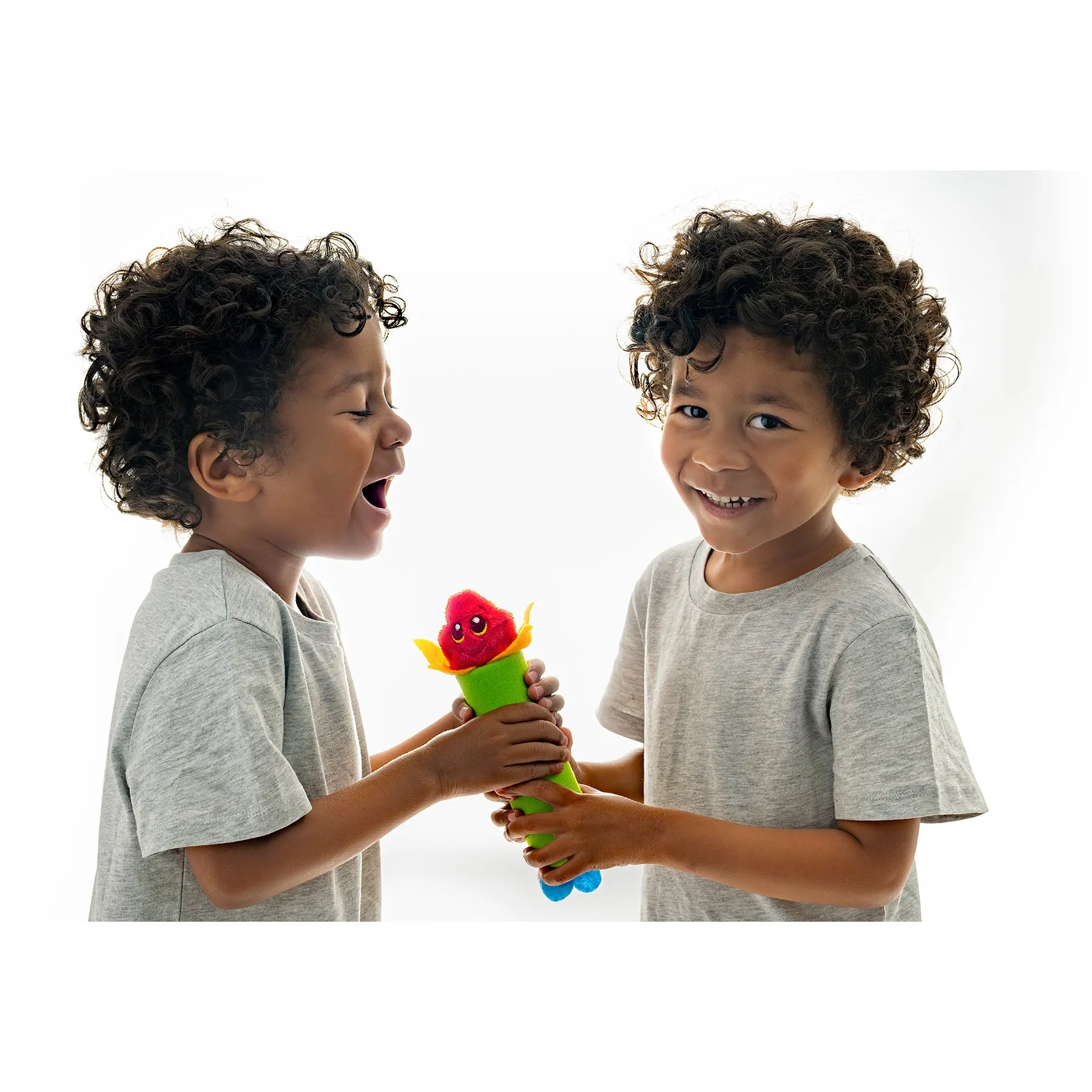 Calm Caterpillar Bloomie: Dual-Sided Flower & Candle Breathing Toy