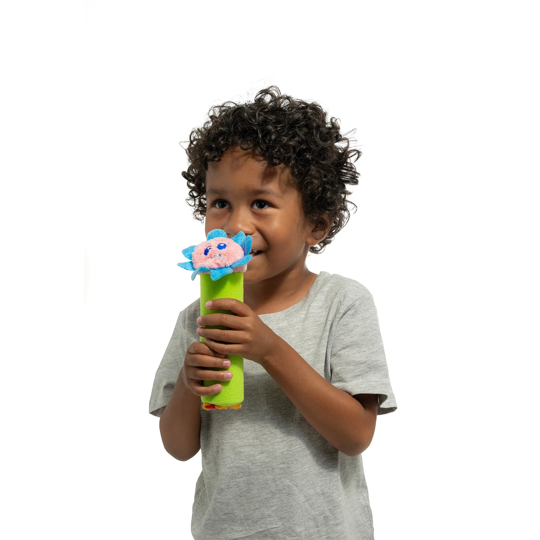 Calm Caterpillar Bloomie: Dual-Sided Flower & Candle Breathing Toy