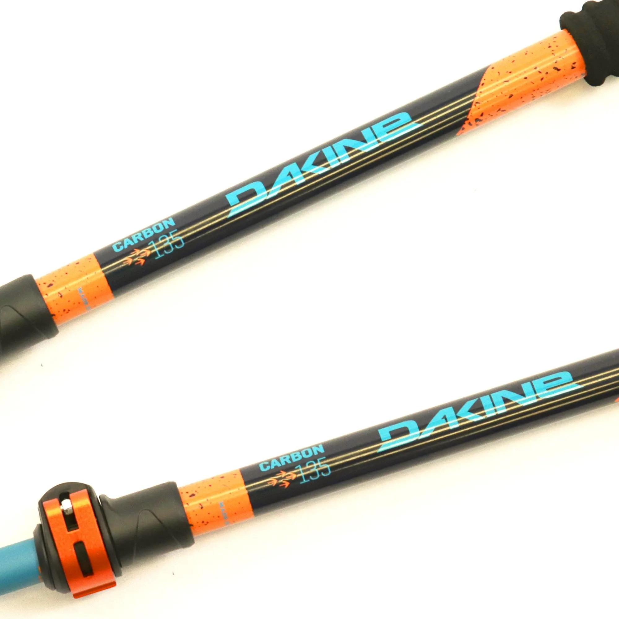 Carbon Explore Series Trekking Poles - Orange / Blue