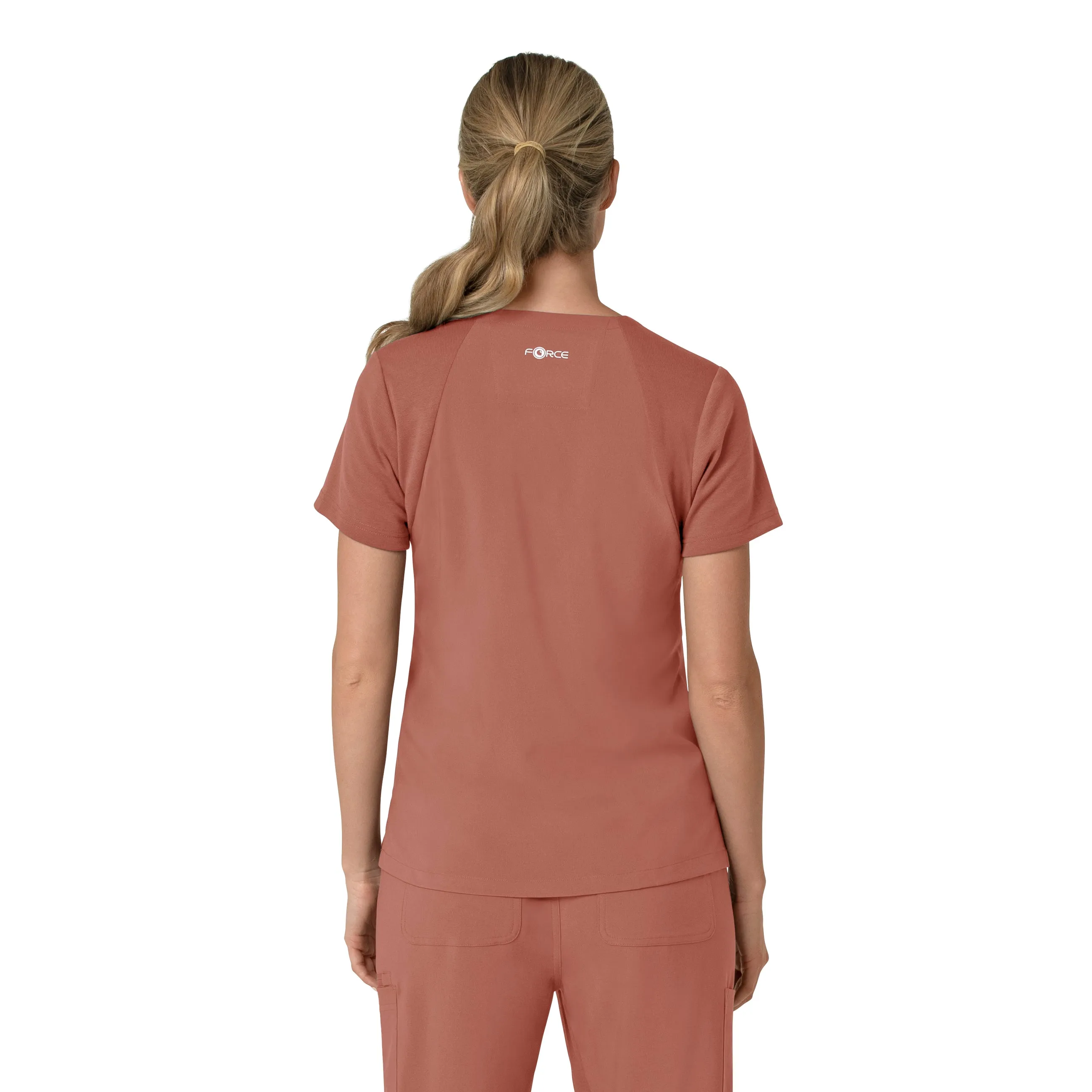Carhartt Force Cross-Flex Women's Flex Panel V-Neck Scrub Top - Wildrose