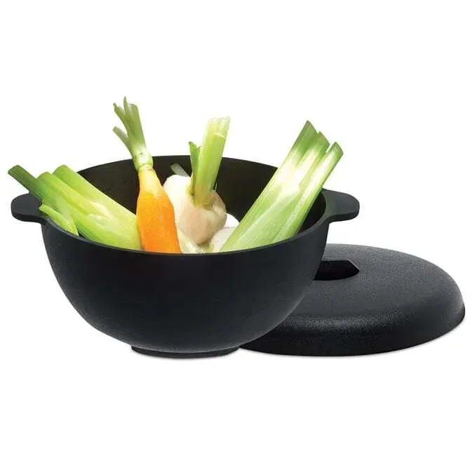 Comatec Round Cocotte with Lid  Microwaveable 2.75 inch Diameter