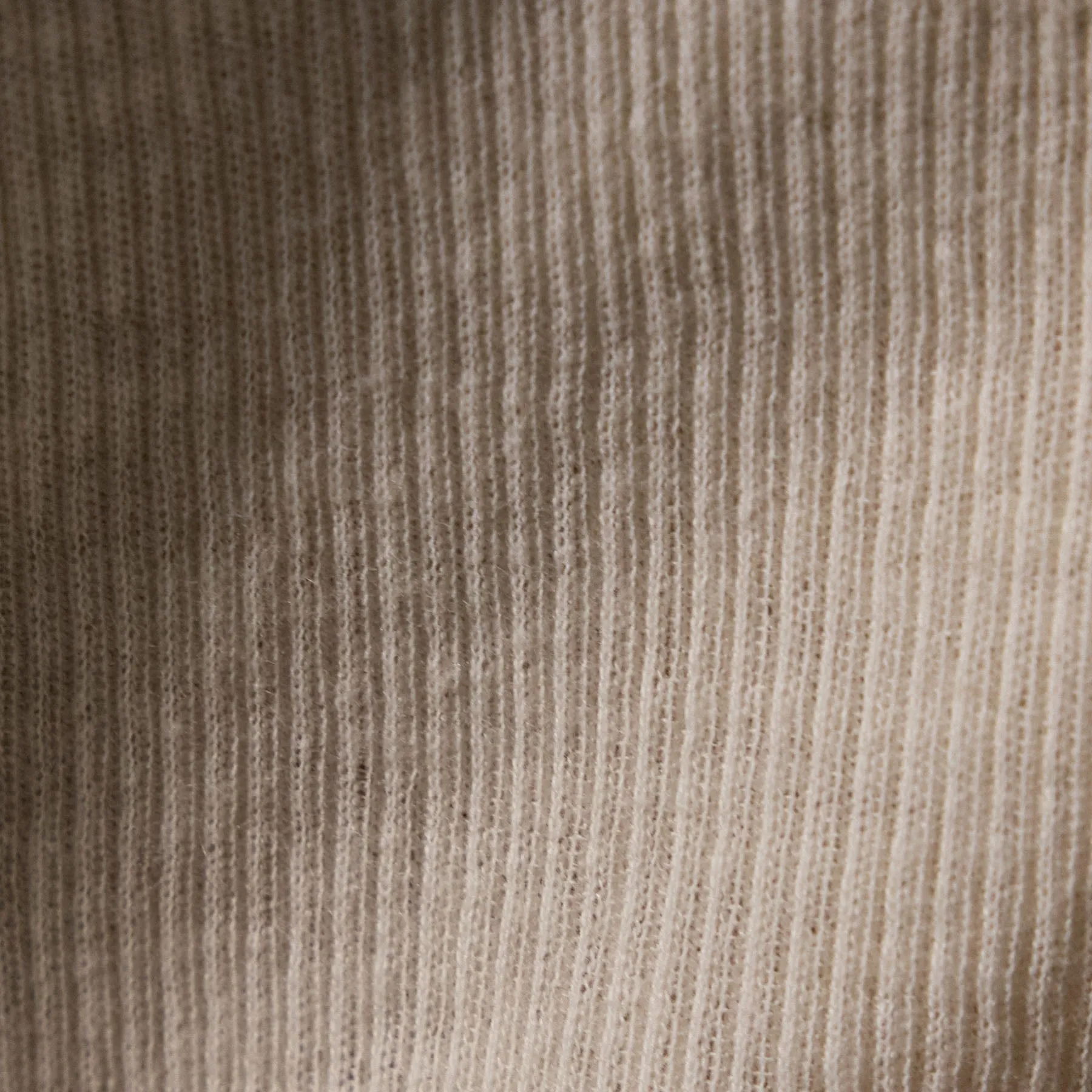 Cotton Cashmere Rib Boat Neck Top - Ivory