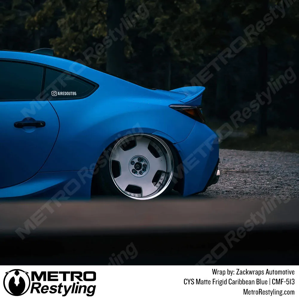 CYS Matte Frigid Caribbean Blue Flip Vinyl Wrap | CMF-513