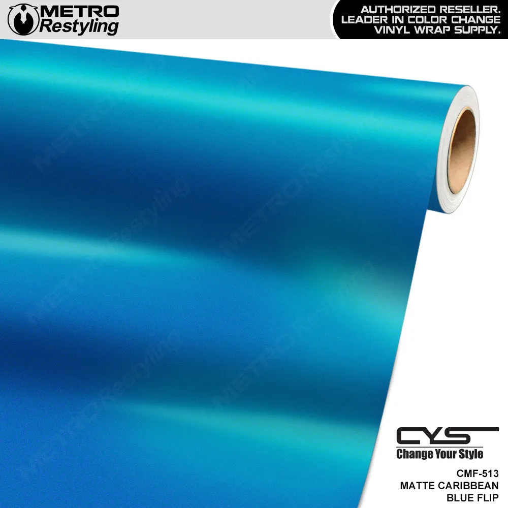 CYS Matte Frigid Caribbean Blue Flip Vinyl Wrap | CMF-513