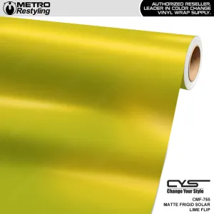 CYS Matte Frigid Solar Lime Flip Vinyl Wrap | CMF-755