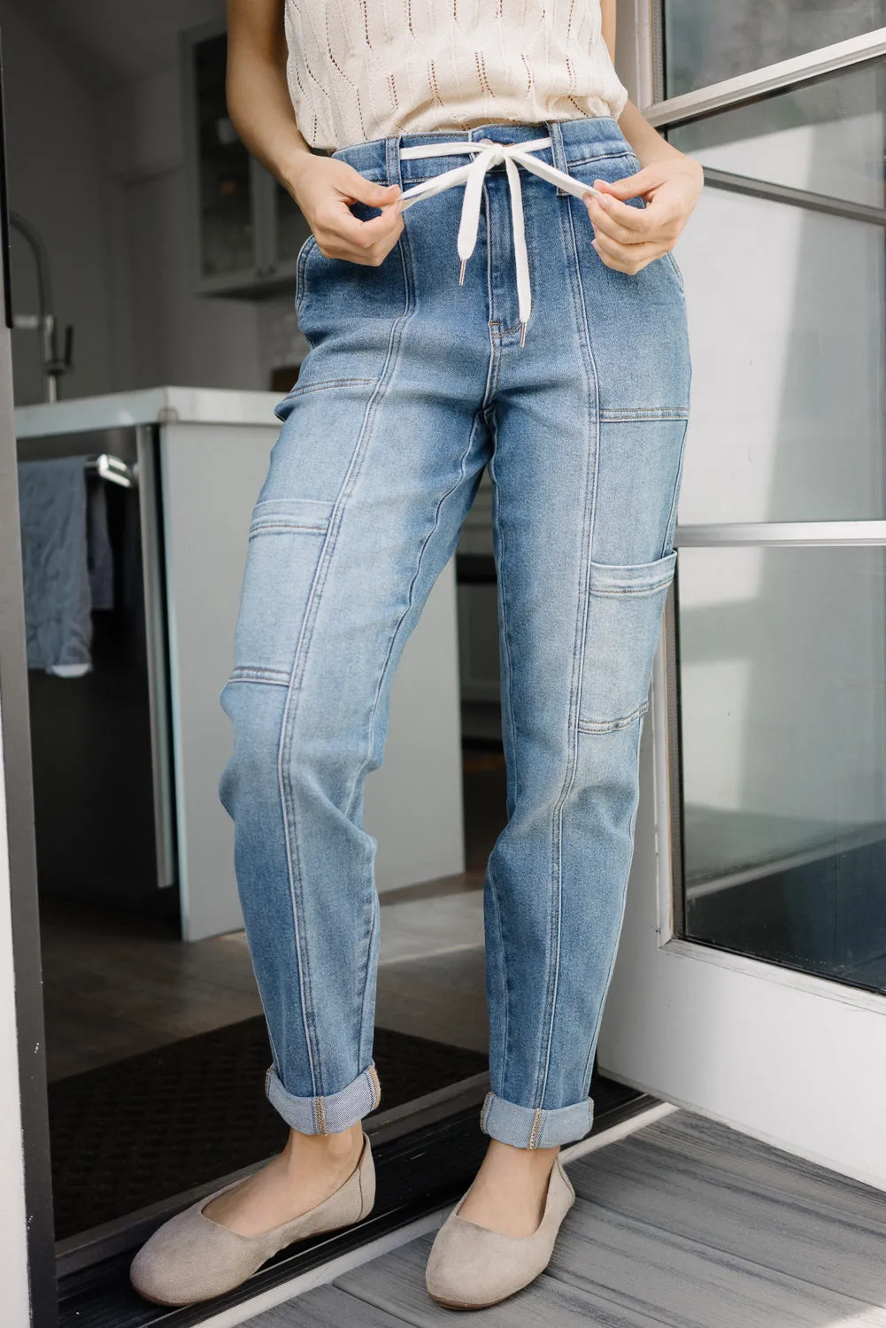 Darlene High Rise Cuffed Cargo Jogger