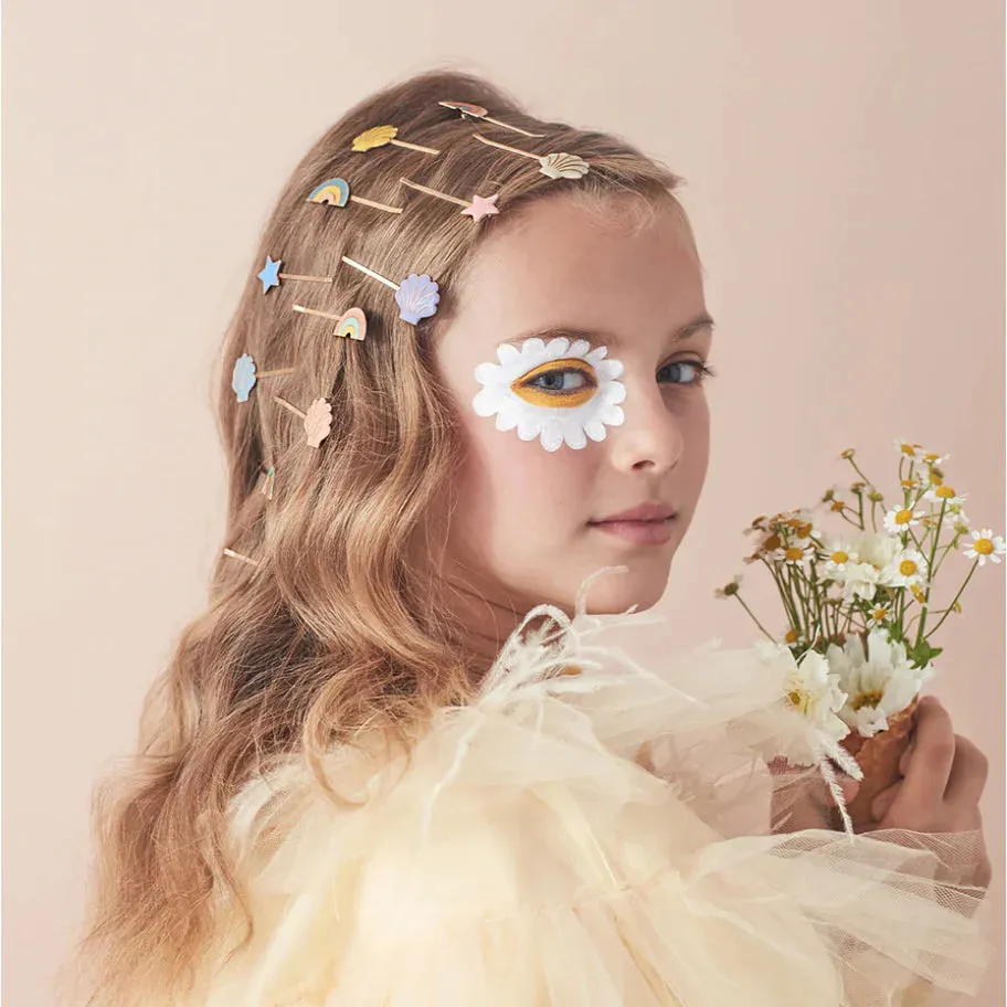 Enamel Shell Hair Slides