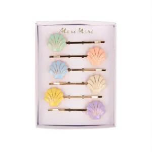 Enamel Shell Hair Slides