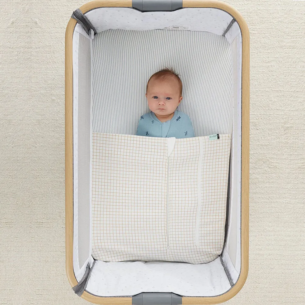 Ergopouch Hug Me Bedside Sleeper Blanket 1.0/2.5 Tog Caramel Grid