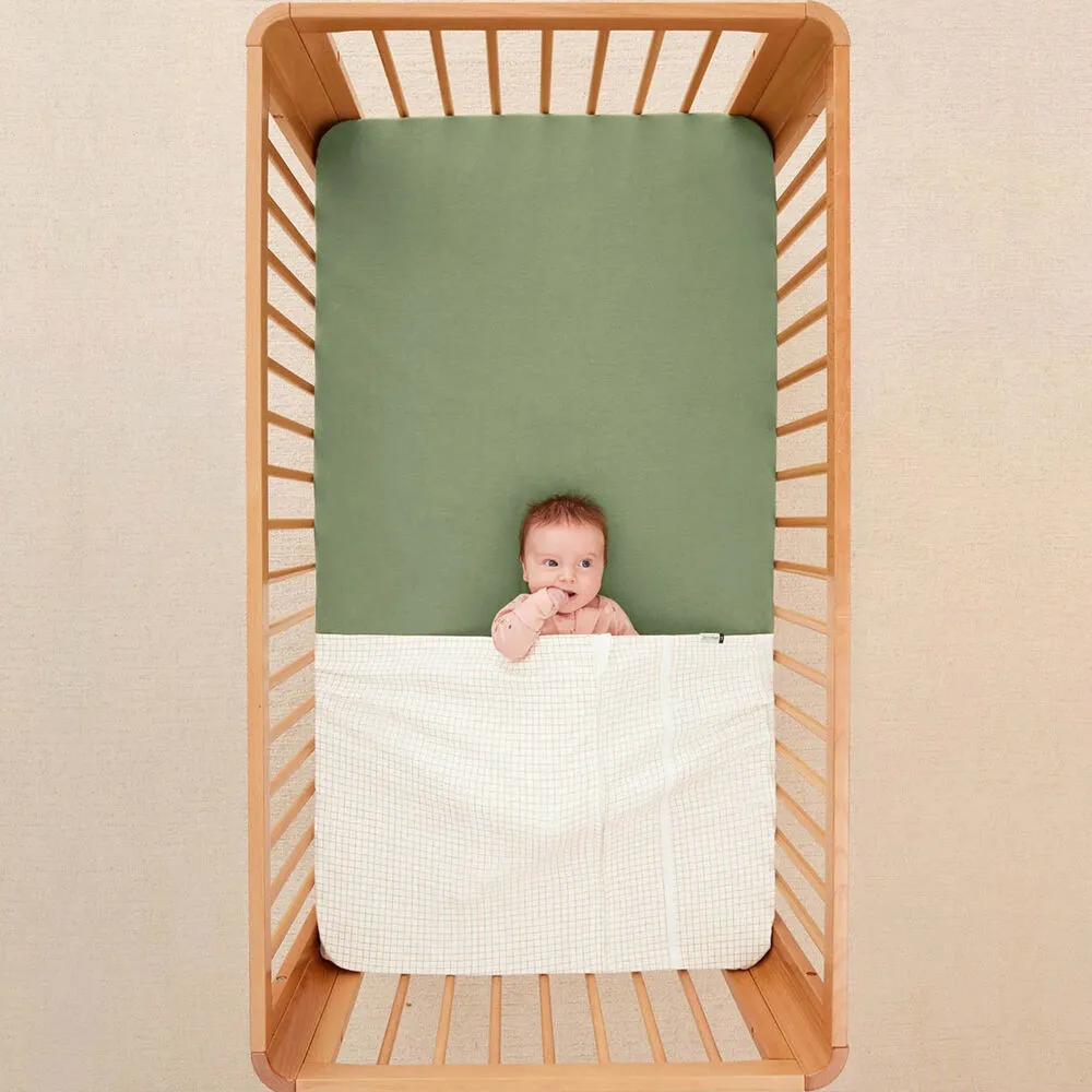 Ergopouch Hug Me Cot Blanket 1.0/2.5 Tog Caramel Grid