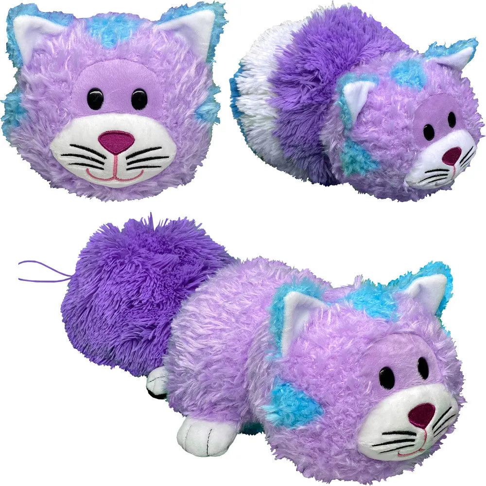 FlipaZoo Magic Tails 2-in-1 Plush - Transforming Purple Cat to Blue Husky