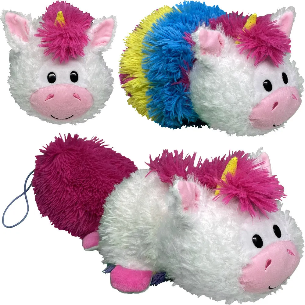 FlipaZoo Magic Tails 2-in-1 Plush - White Unicorn to Yellow Lion