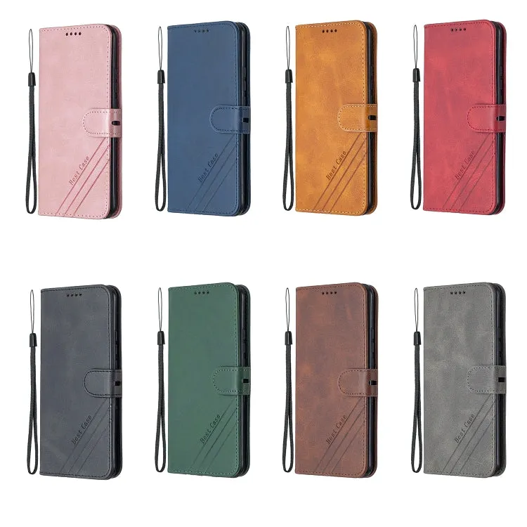 For Samsung Galaxy Note20 Stitching Style 2-Color Cow Texture Horizontal Flip PU Leather Case with