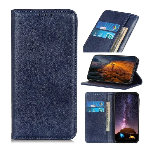 For Samsung Galaxy S22 5G Magnetic Crazy Horse Texture Horizontal Flip Leather Case with Holder