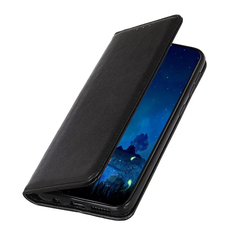 For Samsung Galaxy S22 5G Magnetic Crazy Horse Texture Horizontal Flip Leather Case with Holder
