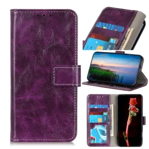 For Samsung Galaxy S22 5G Retro Crazy Horse Texture Horizontal Flip Leather Case with Holder