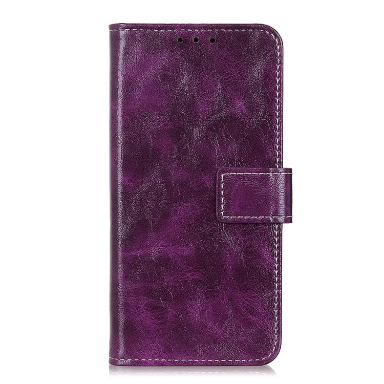For Samsung Galaxy S22 5G Retro Crazy Horse Texture Horizontal Flip Leather Case with Holder