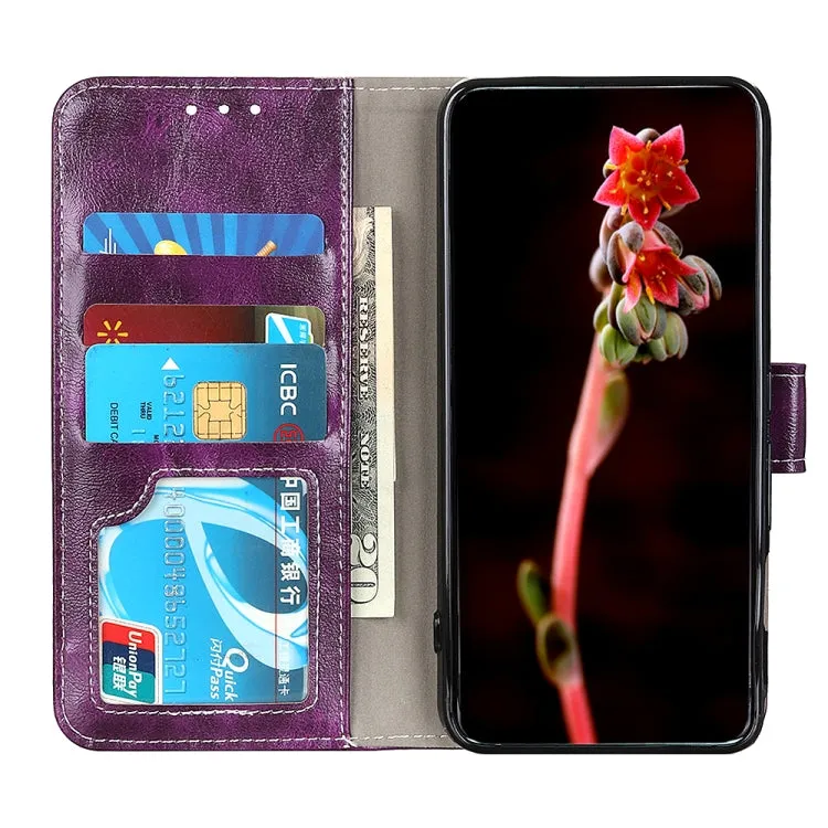 For Samsung Galaxy S22 5G Retro Crazy Horse Texture Horizontal Flip Leather Case with Holder