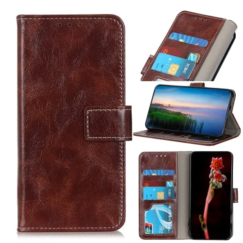 For Samsung Galaxy S22 5G Retro Crazy Horse Texture Horizontal Flip Leather Case with Holder