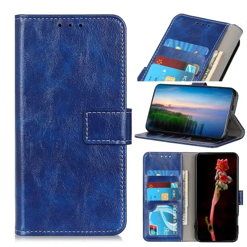 For Samsung Galaxy S22 5G Retro Crazy Horse Texture Horizontal Flip Leather Case with Holder