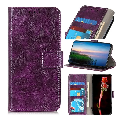 For Samsung Galaxy S22 5G Retro Crazy Horse Texture Horizontal Flip Leather Case with Holder