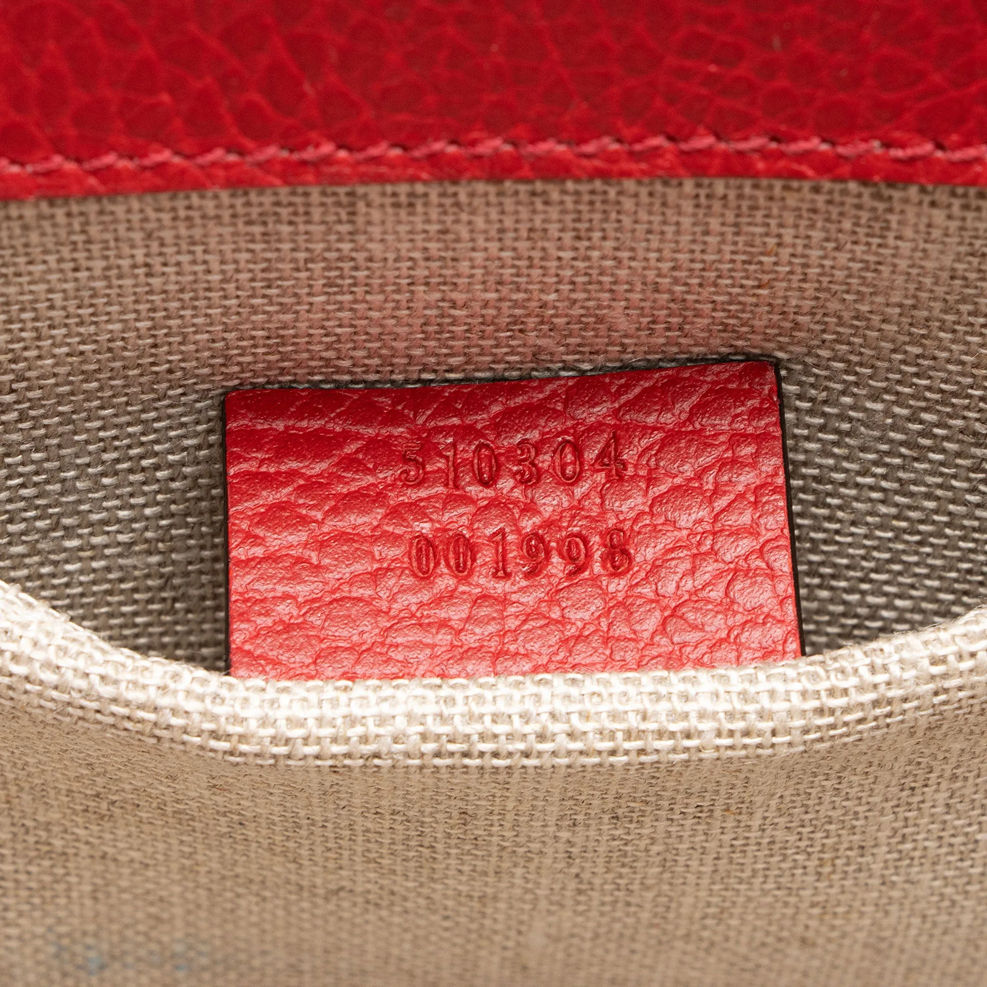Gucci Grained Calfskin Interlocking G Small Shoulder Bag