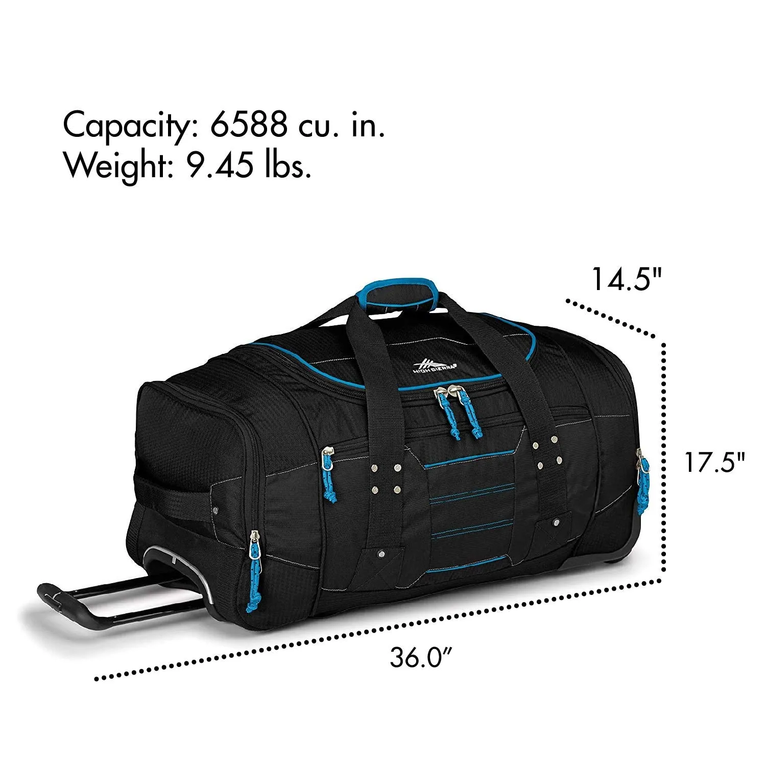 High Sierra Ultimate Access 2.0 Drop Bottom 36" 2-Wheel Wheeled Duffel Bags