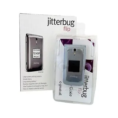 Jitterbug Flip Easy-to-Use Mobile Cell-Phone for Seniors - Graphite