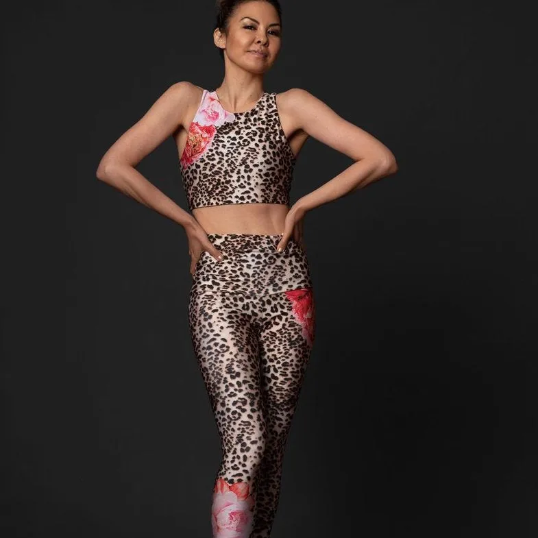 Leopard Blooms Crop Top