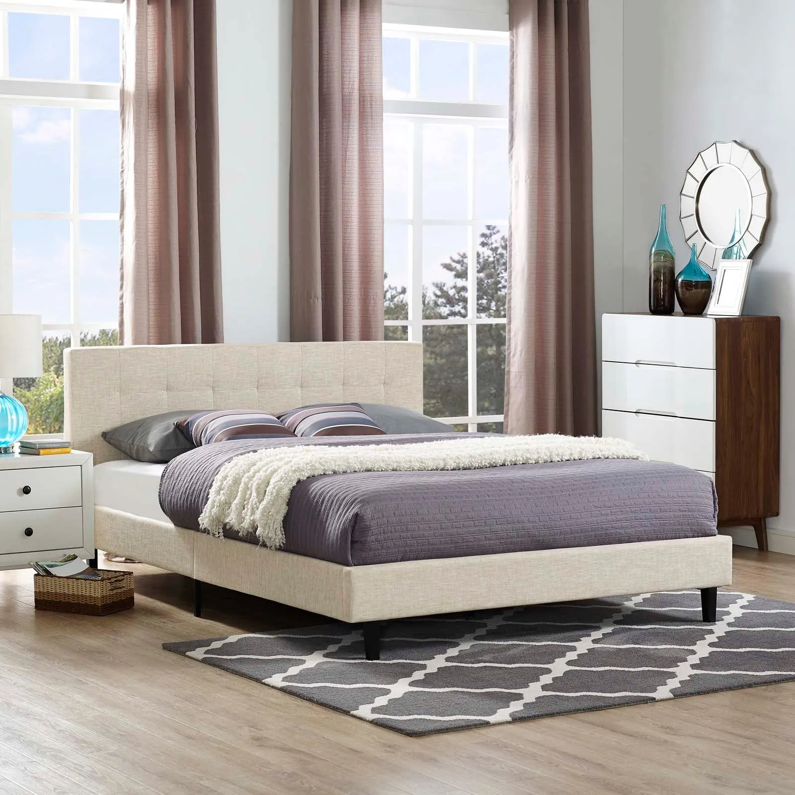 Linnea Fabric Bed by Modway