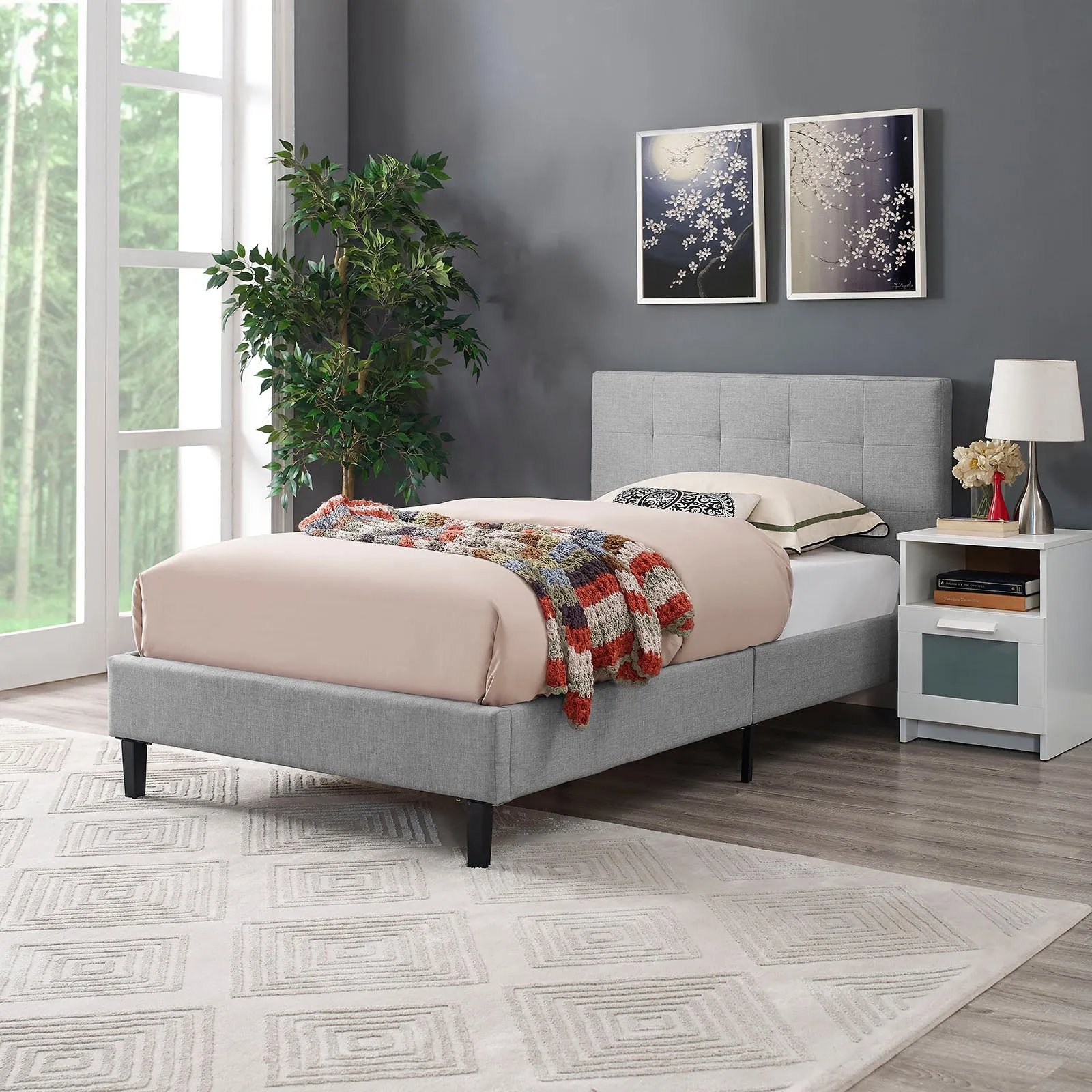 Linnea Fabric Bed by Modway