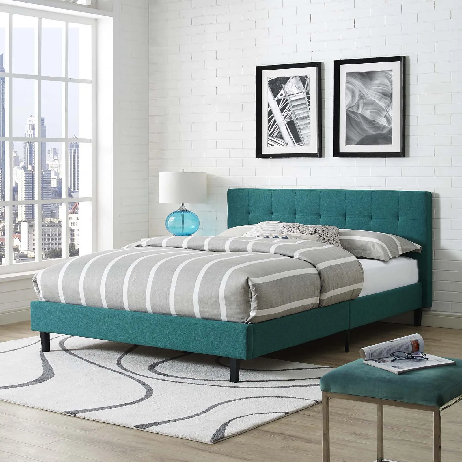 Linnea Fabric Bed by Modway