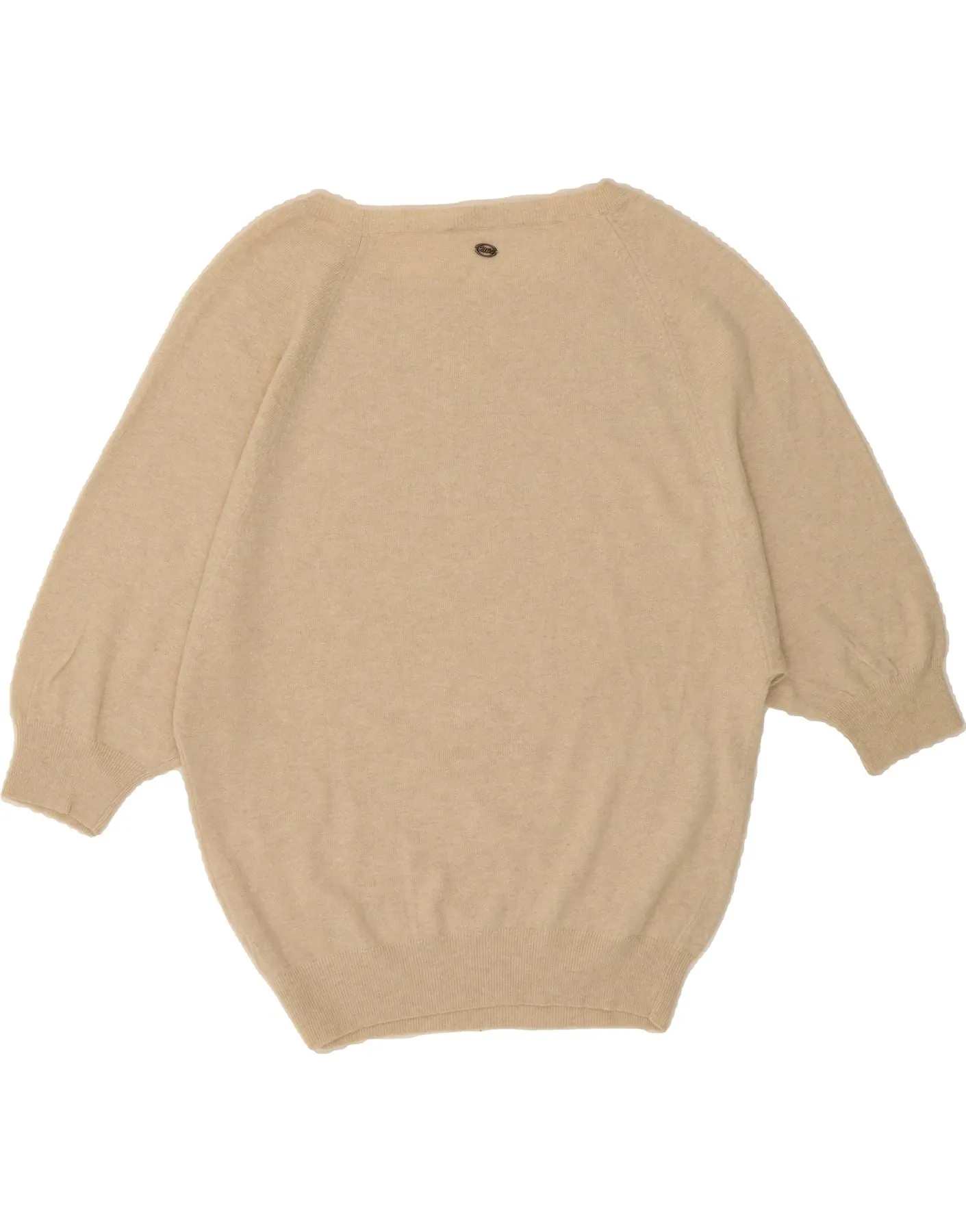 MARLBORO CLASSICS Womens Boat Neck Jumper Sweater UK 14 Medium Beige
