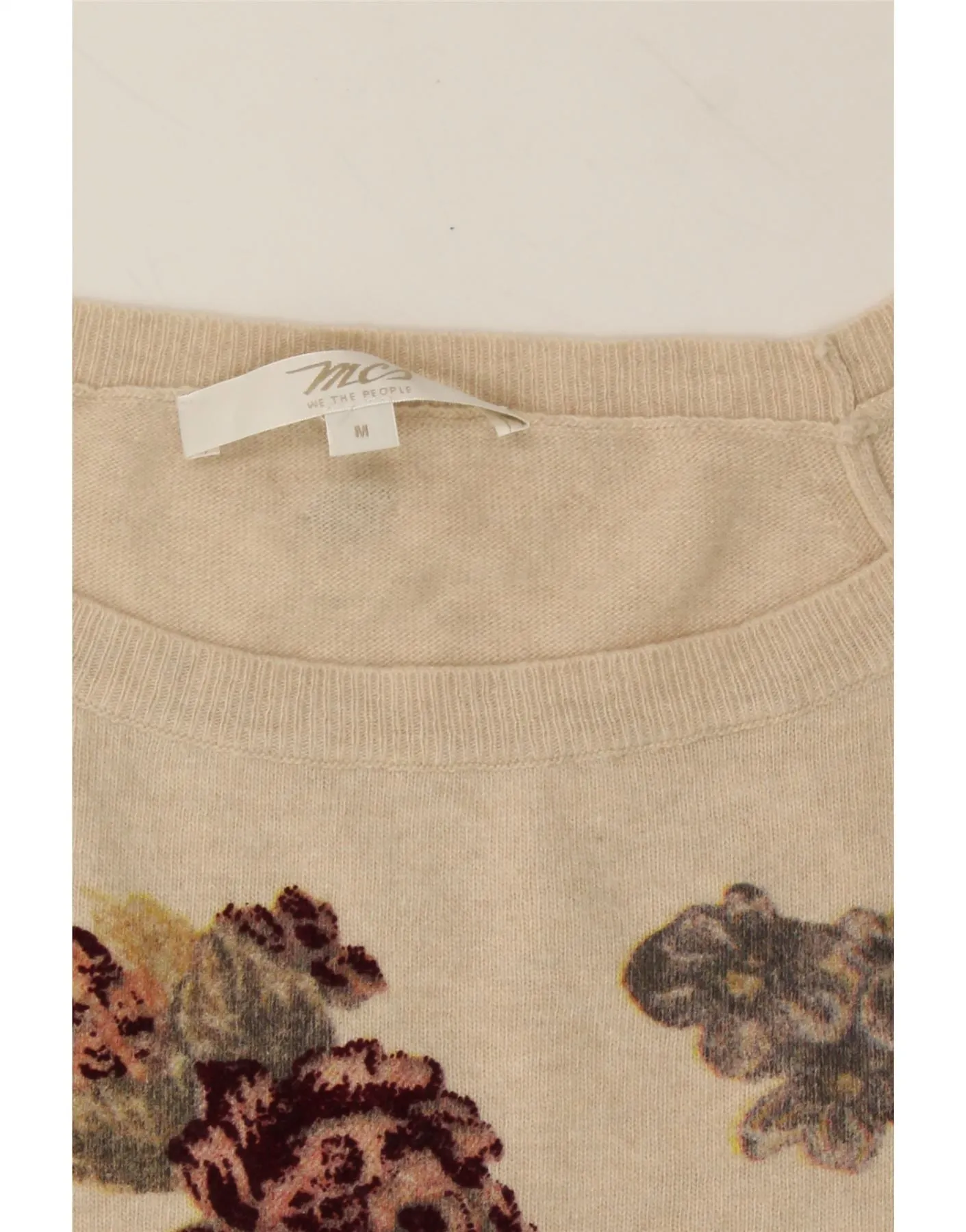 MARLBORO CLASSICS Womens Boat Neck Jumper Sweater UK 14 Medium Beige