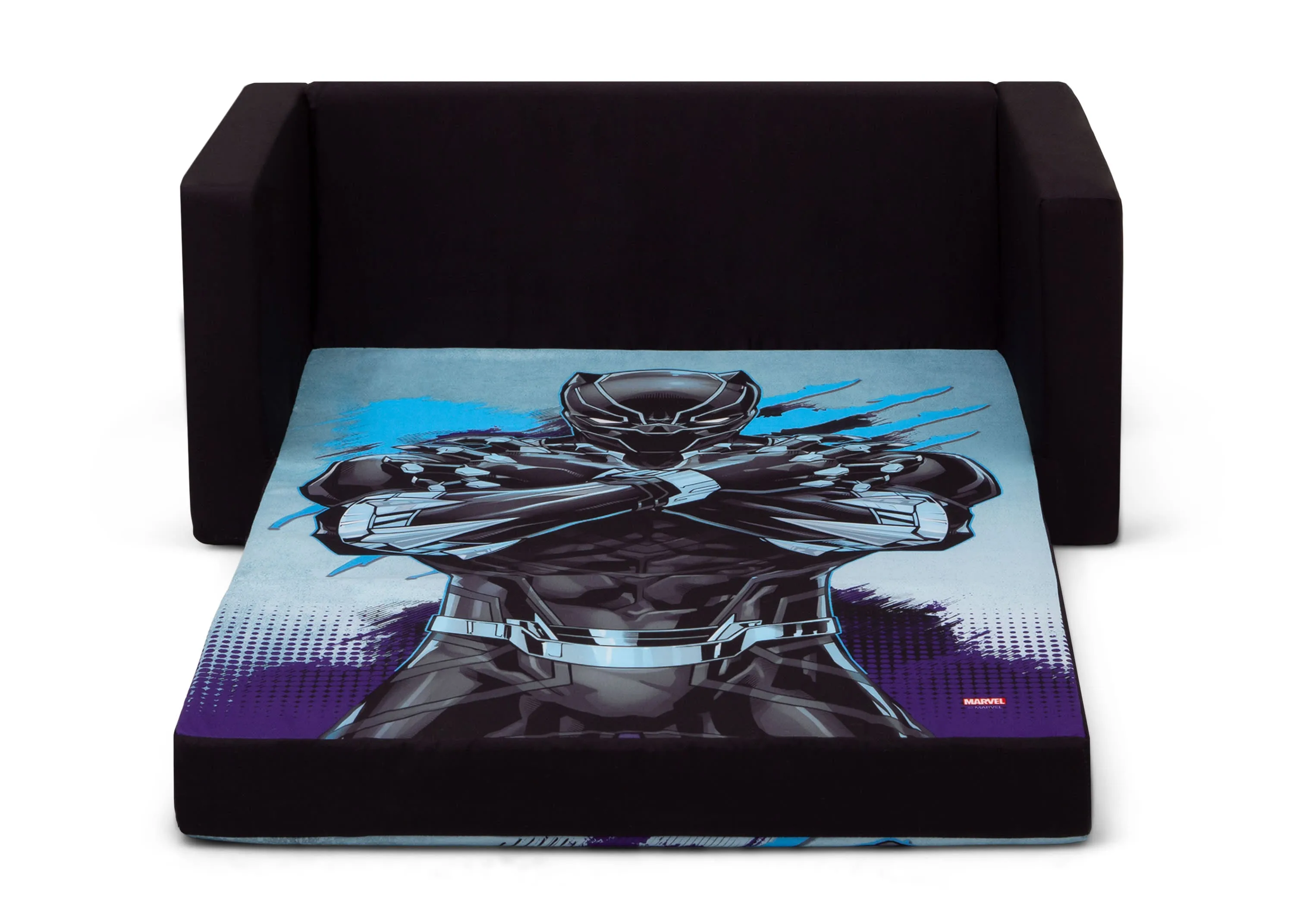 Marvel Black Panther Cozee Flip-Out Sofa with Memory Foam - 2-in-1 Convertible Sofa to Lounger