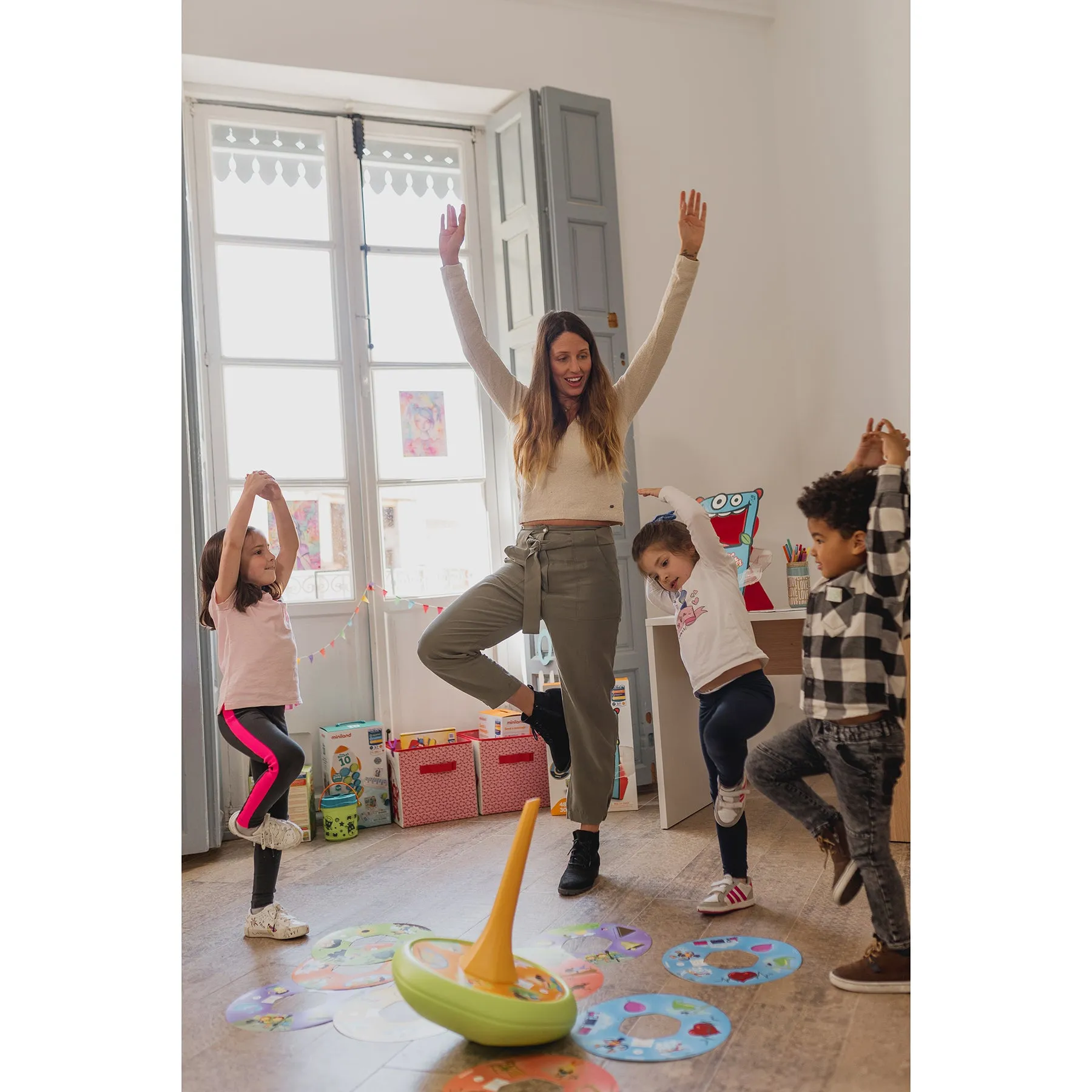 Miniland Mindful Kids - Giant Mindfulness Spinning Top - Multitheme