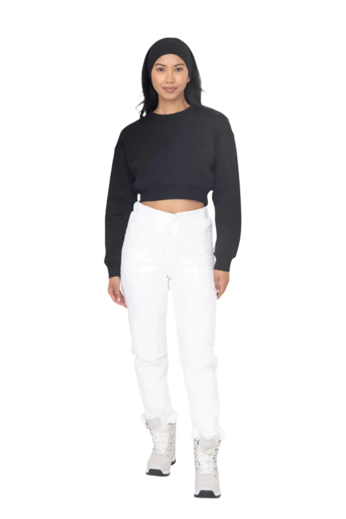 Mono B Cropped Fleece Sweatshirt KT-B0895