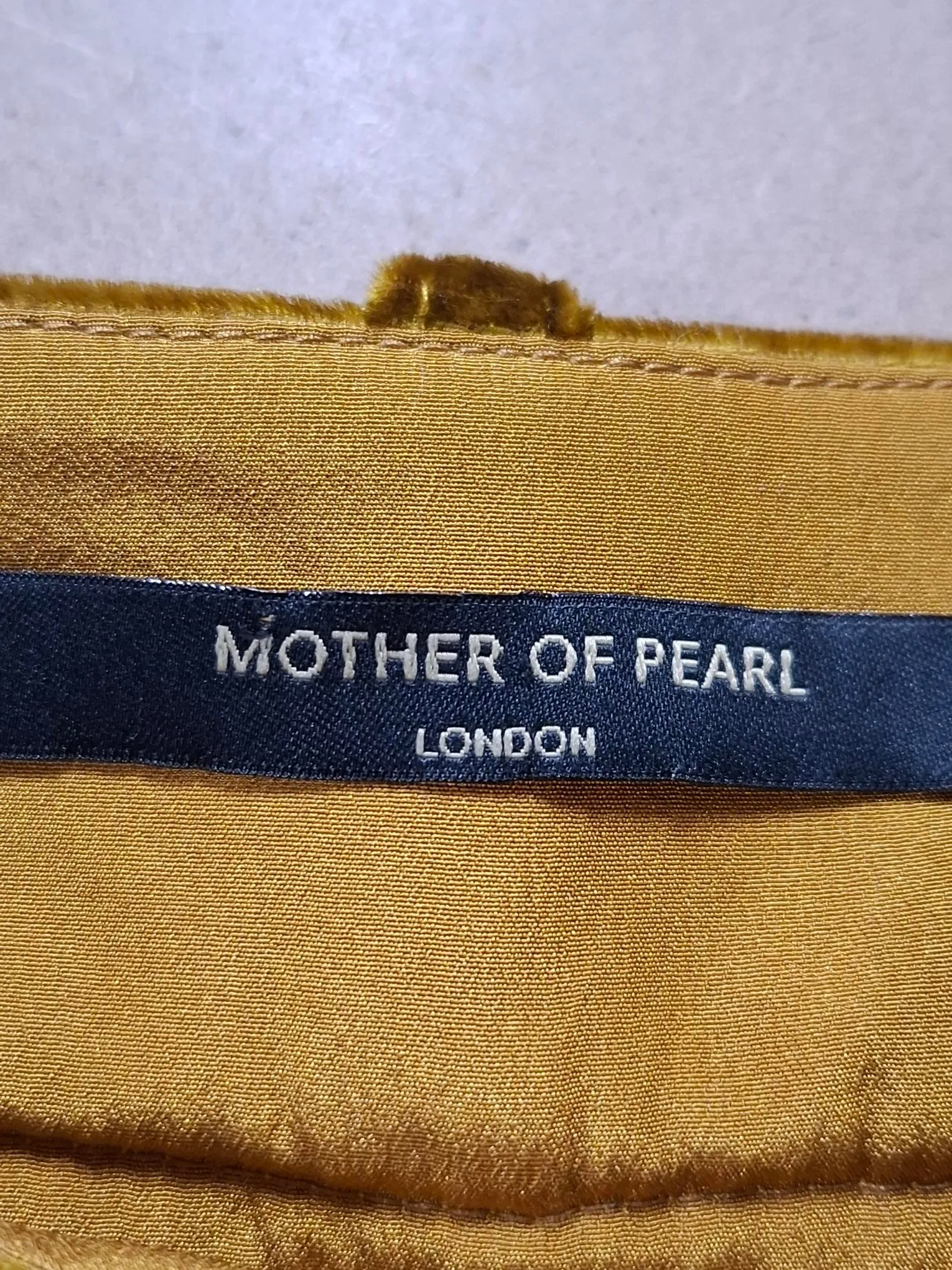 Mother of Pearl Pleated Wide-leg Trousers In Gold Velvet
