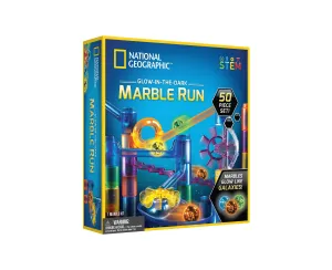 National Geographic Glow-in-the-Dark Marble Run Construction Set - 50 Pieces