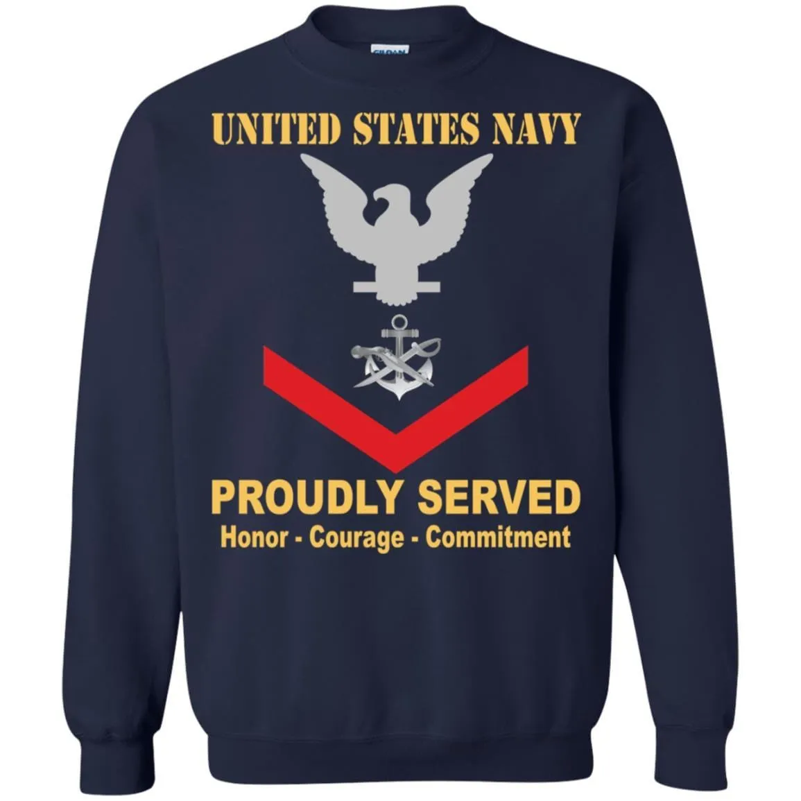 Navy Special Warfare Boat Operator Navy SB E-4 Rating Badges Proudly Served T-Shirt For Men On Front