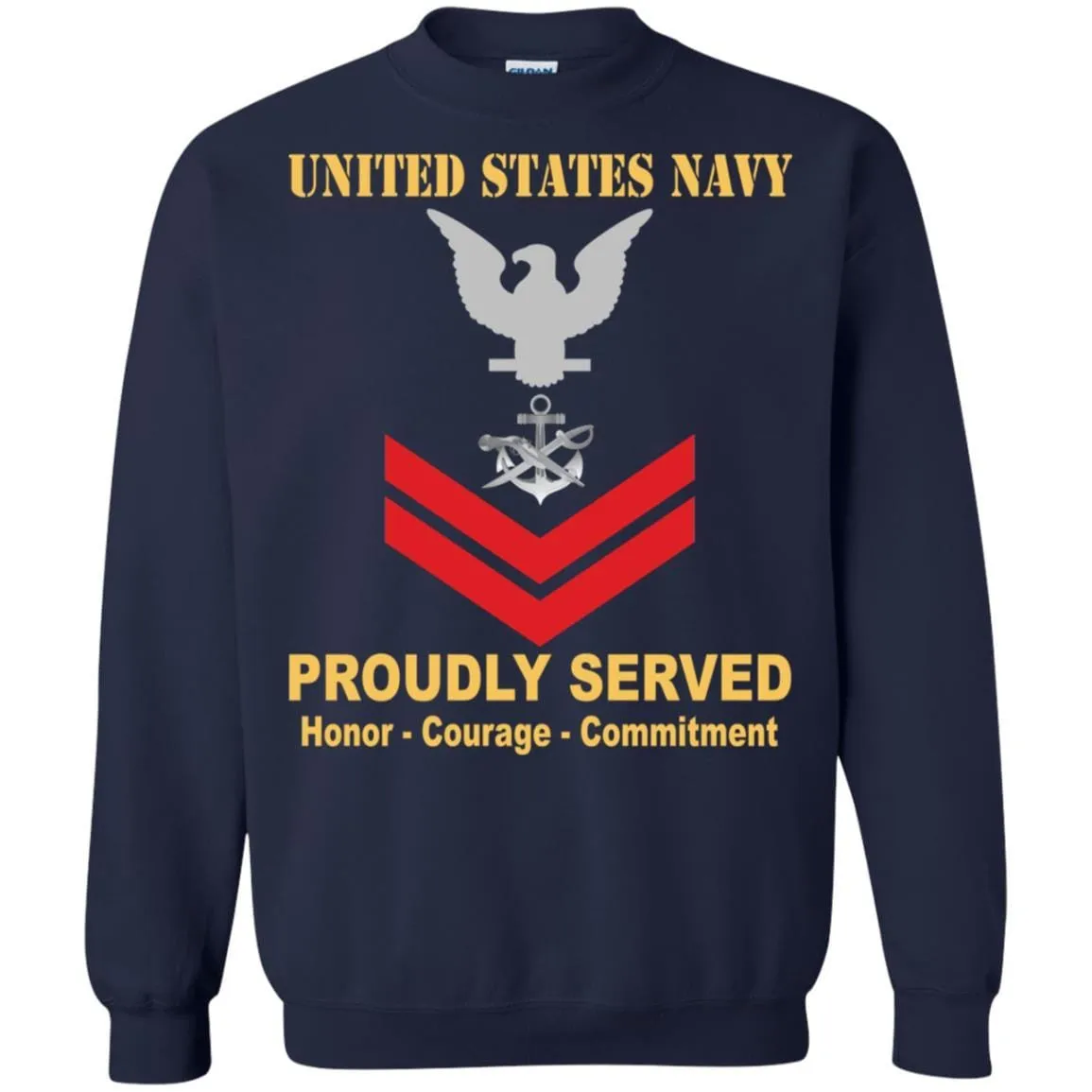 Navy Special Warfare Boat Operator Navy SB E-5 Rating Badges Proudly Served T-Shirt For Men On Front