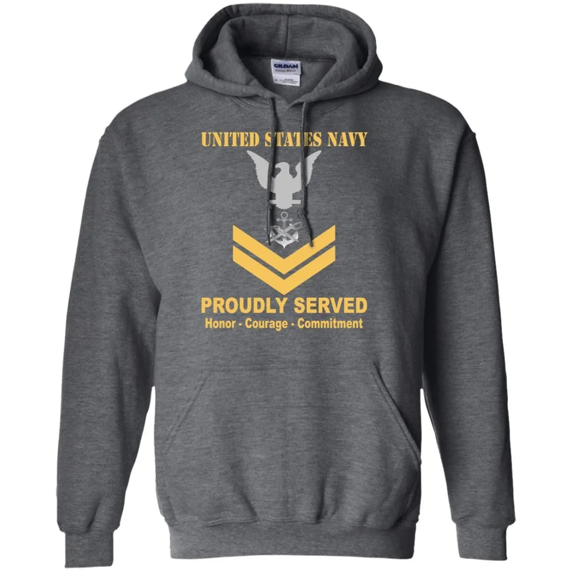Navy Special Warfare Boat Operator Navy SB E-5 Rating Badges Proudly Served T-Shirt For Men On Front
